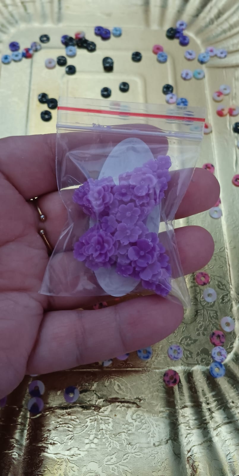 Papillon fleur senteur gaufre