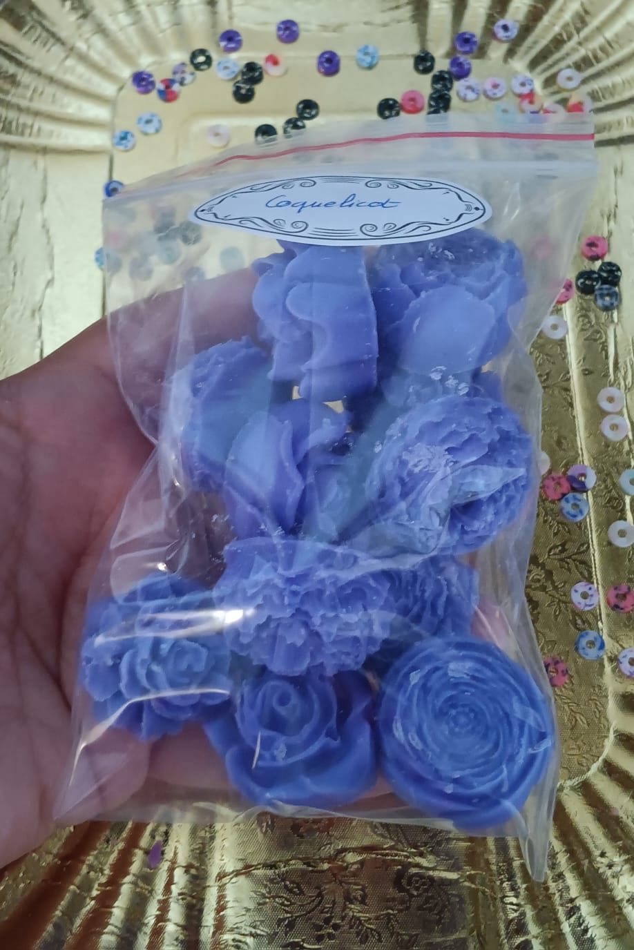 Sachet 10 fondants fleuris senteur coquelicot