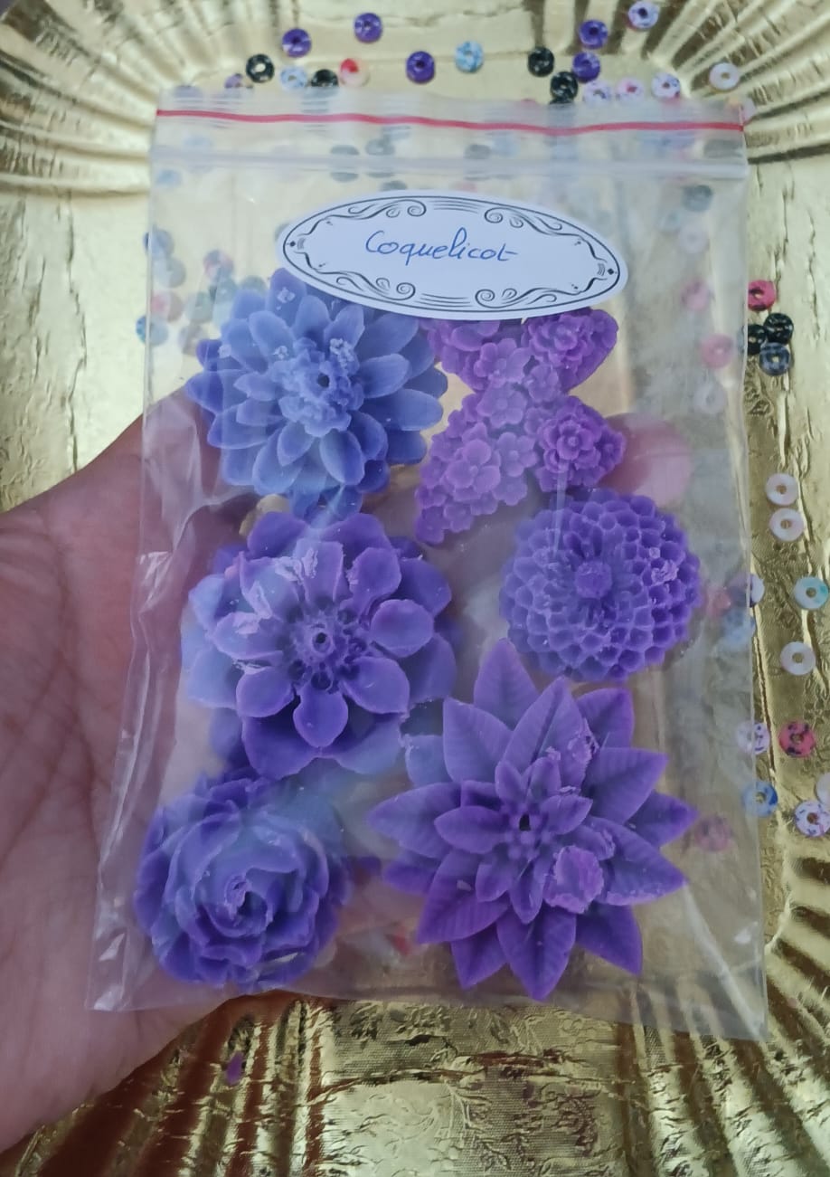 Sachet 6 fondants fleuris senteur coquelicot