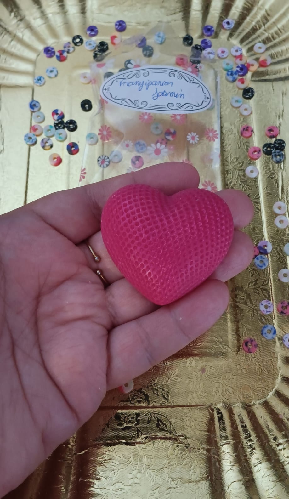 Cœur design senteur frangipanier jasmin