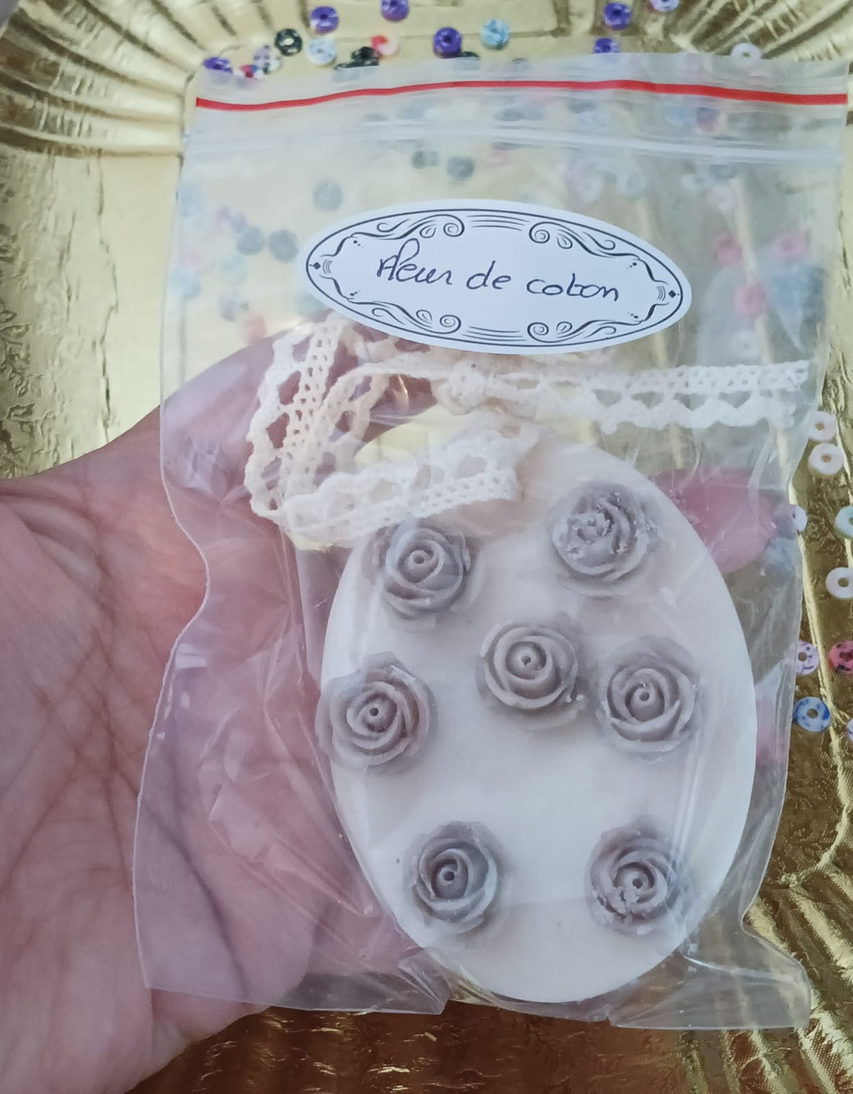 Petites roses senteur fleur de coton