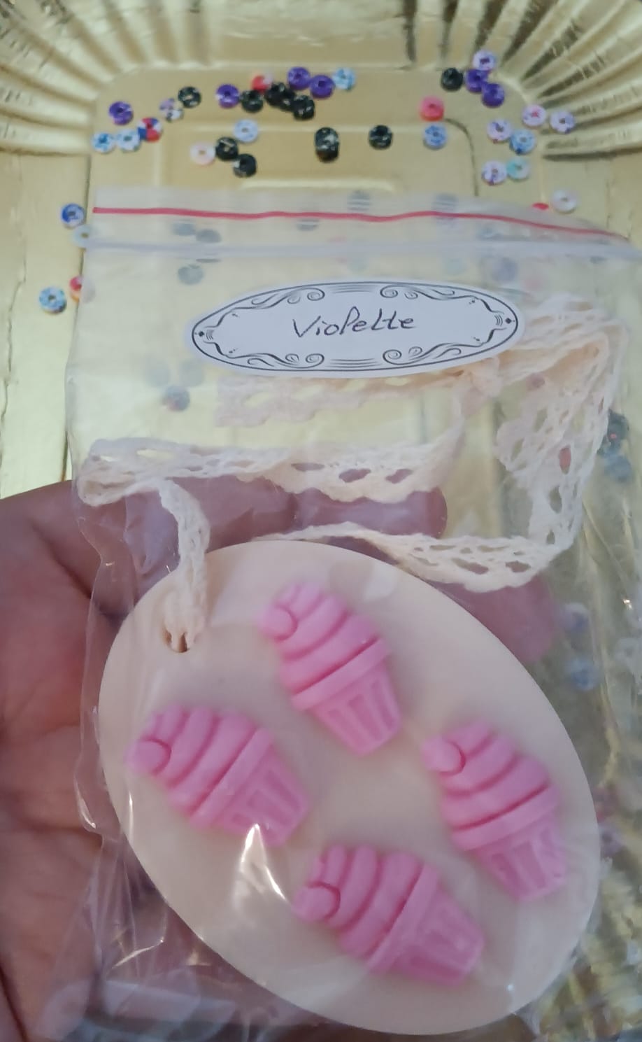 Glaces senteur violette