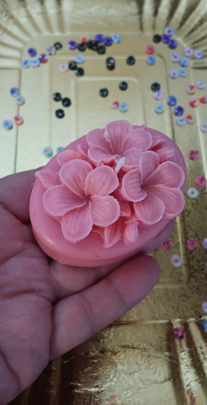 Galet plumeria senteur violette