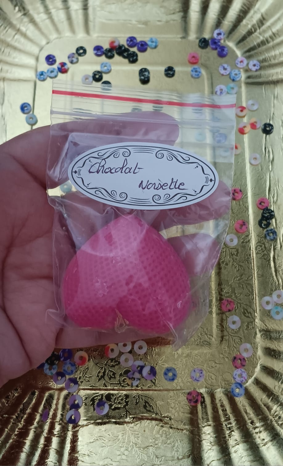 Cœur design senteur chocolat noisette