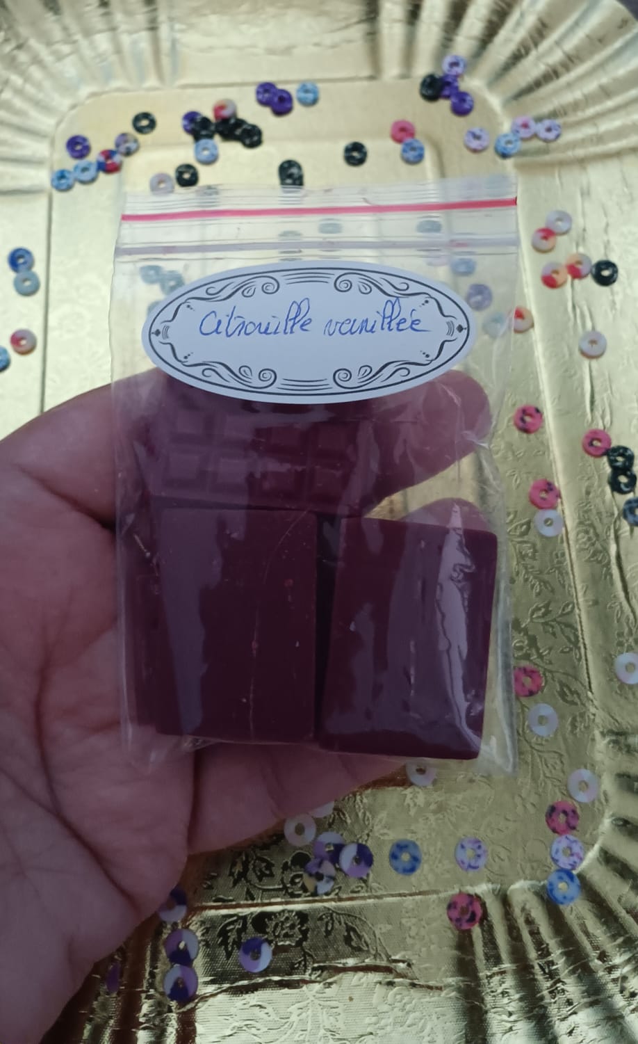 Petites tablettes chocolat senteur citrouille vanillée