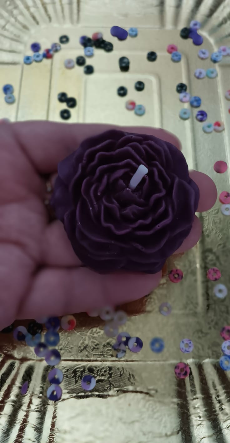 Bougie pivoine senteur pop corn
