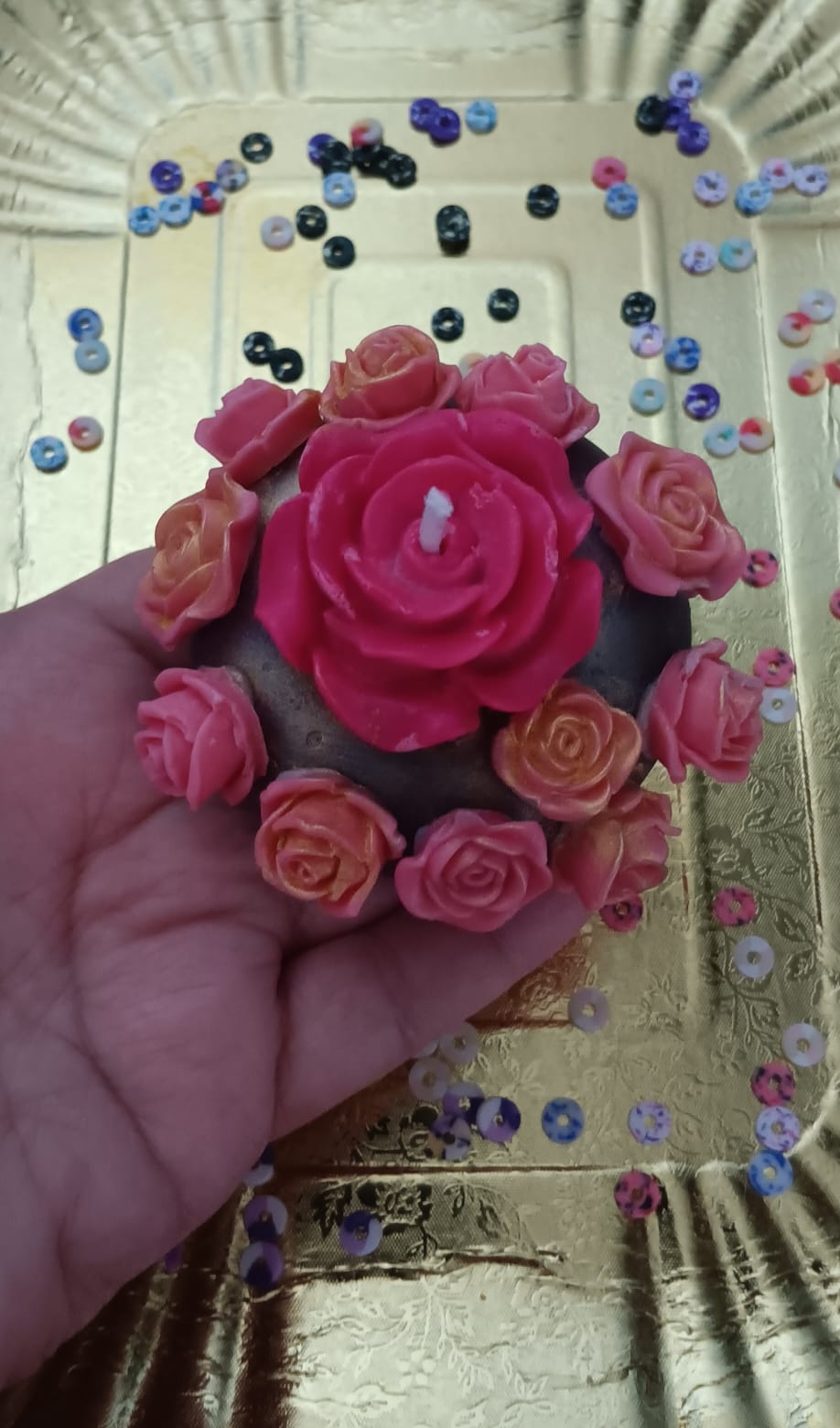 Bougie roses senteur citrouille vanillée
